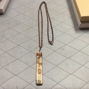Wire Wrapped Stone Pendant Necklace